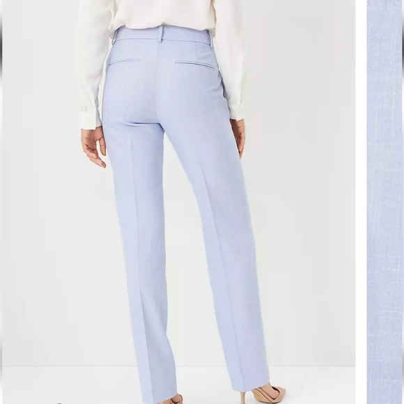 ANN TAYLOR The Straight Pant in Cross Weave Tall NWOT - Picture 2 of 8